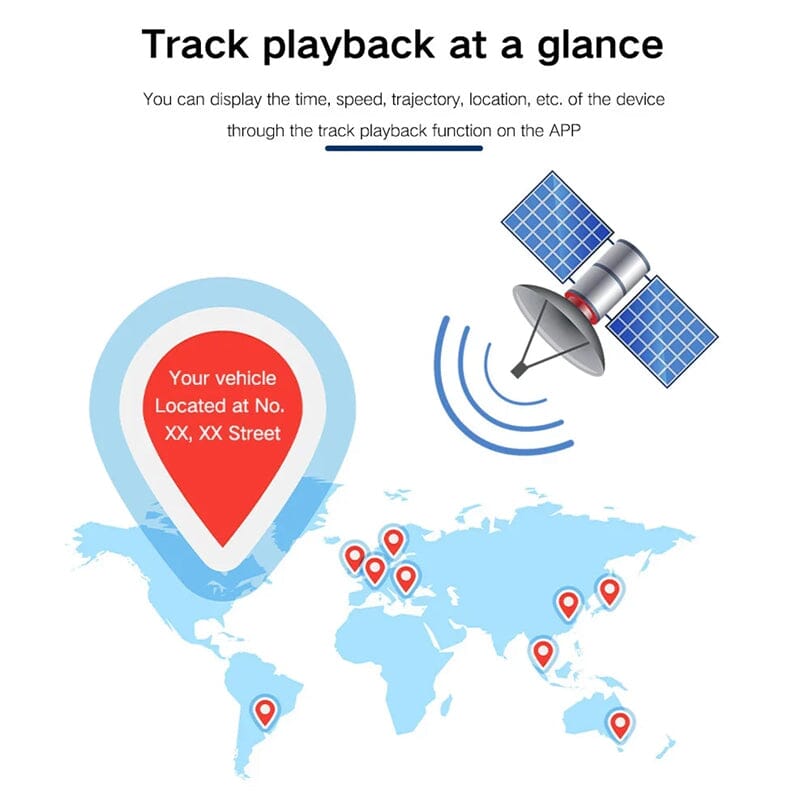 Strong Magnetic GPS Tracker with Real-Time Location and Audio Recording