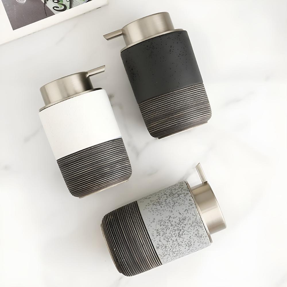 Matte Ceramic Soap Dispenser for Bathroom and Kitchen