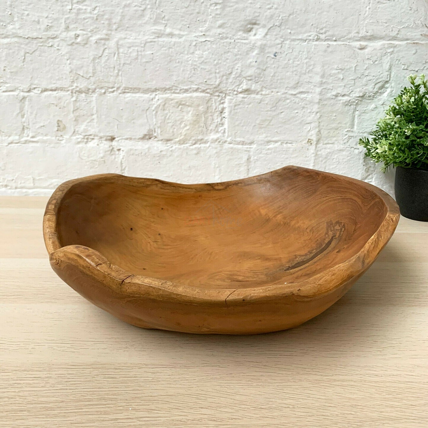 Large Teak Root Wood Fruit Bowl 15.4 Inch