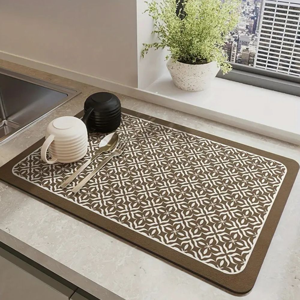 Mandala Silicone Dish Drying Mat