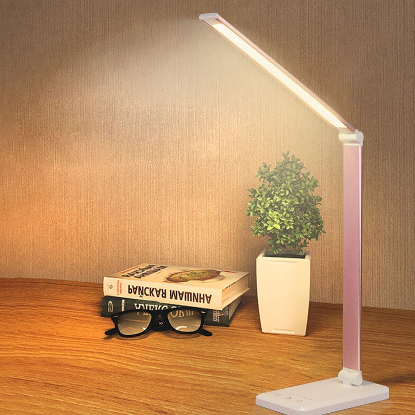 Foldable Dimmable LED Desk Lamp with Adjustable Color Temperature