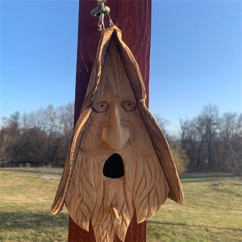Handcrafted Resin Birdhouse for Small Birds and Squirrels
