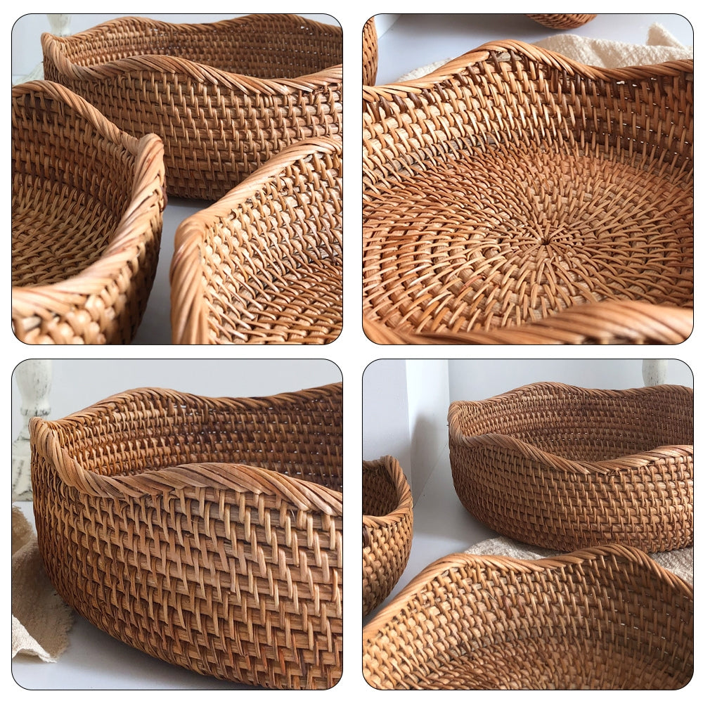 Handwoven Eco-Friendly Rattan Storage Basket
