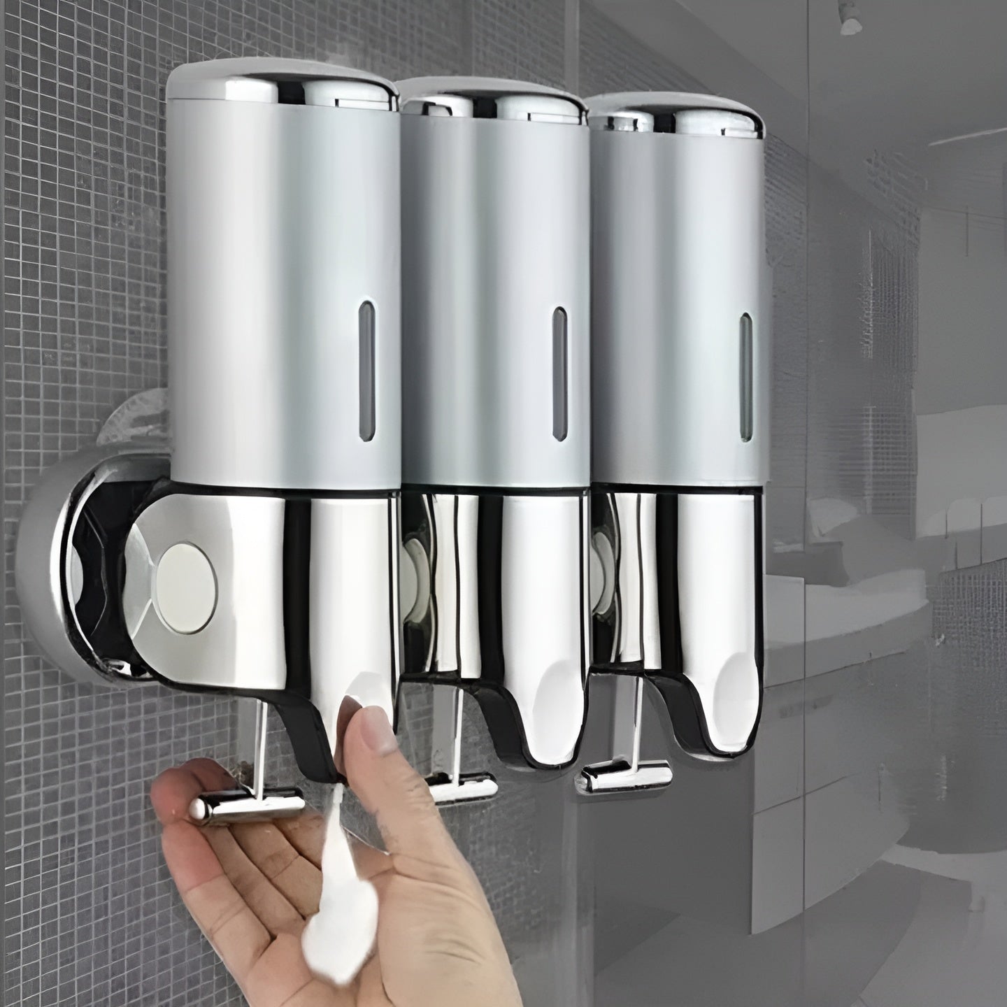 Wall-Mounted Marble Soap Dispenser for Bathroom