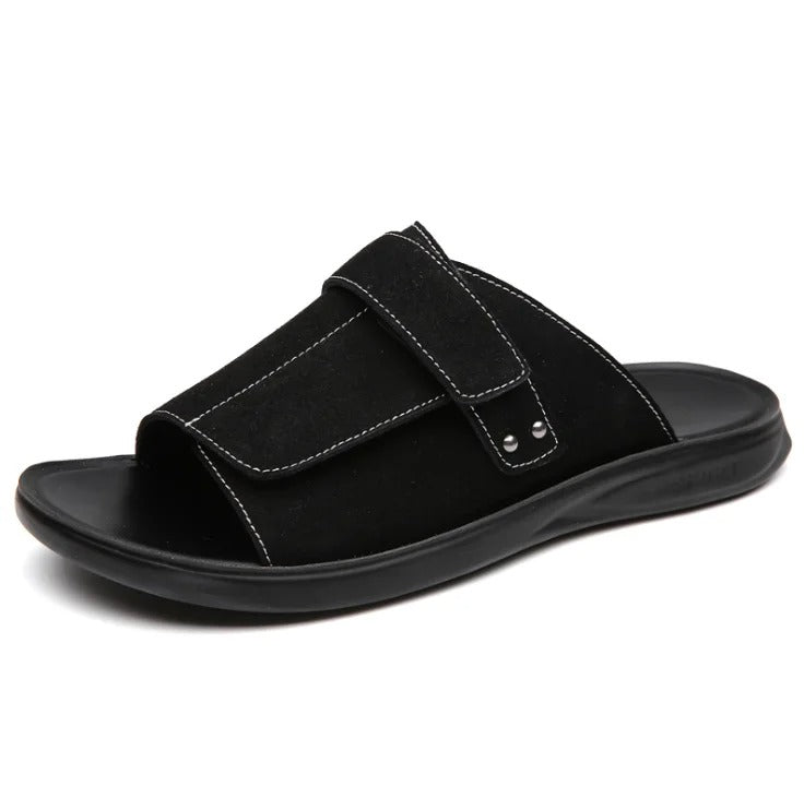 Men's Adjustable Comfort Slides with Cushioned Sole