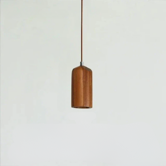 Scandinavian Wood Pendant Lamp with Adjustable Cable