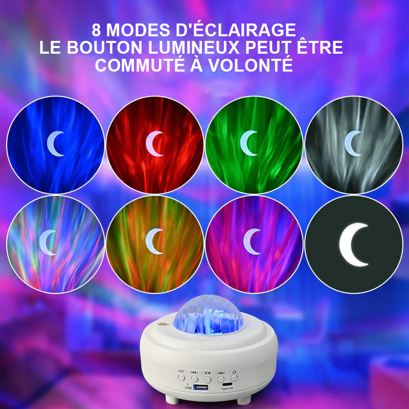 Aurora Borealis Star Projector with Bluetooth Speaker