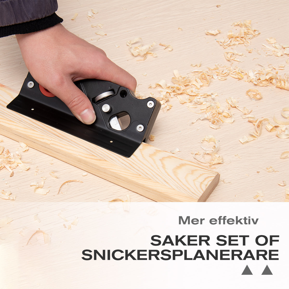 Adjustable Wood Planer Set with Carbon Steel Blades