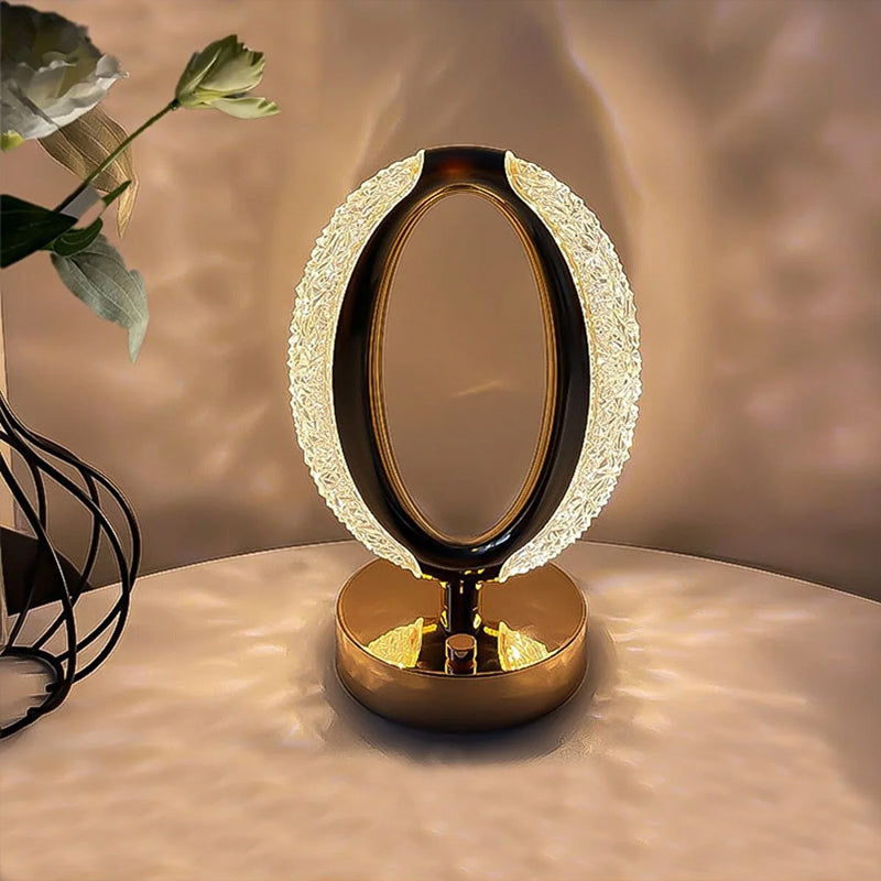 Star and Moon Metal Table Lamp with USB Charging