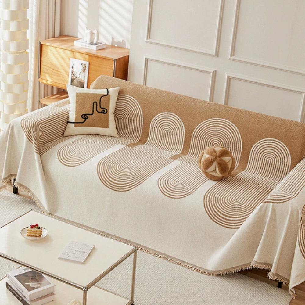 Reversible Chenille Sofa Cover for Pets and Stains