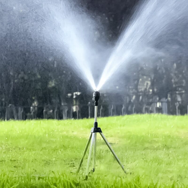Adjustable Rotating Tripod Sprinkler with Misting Function