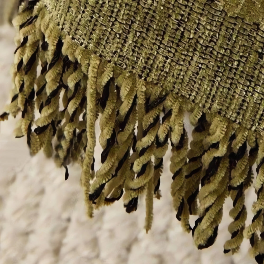 Reversible Jacquard Leaf Sofa Cover in Olive Green or Charcoal Gray