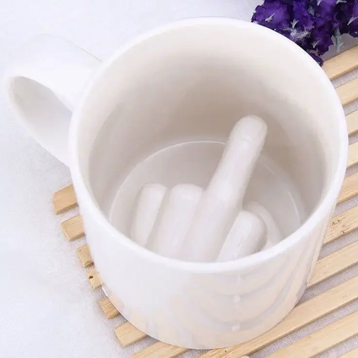 Funny Middle Finger Ceramic Coffee Mug