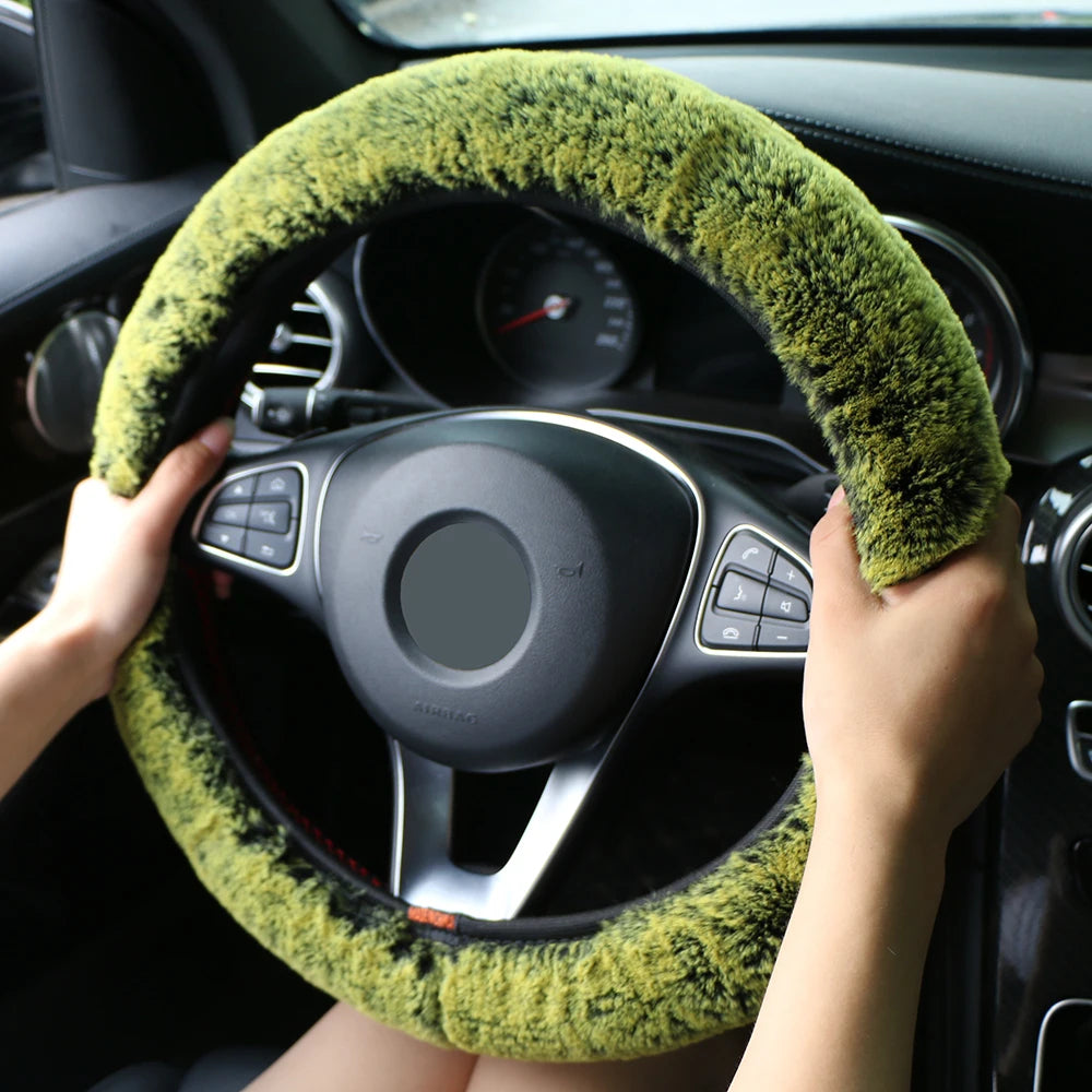 Plush Winter Steering Wheel Cover for Cars