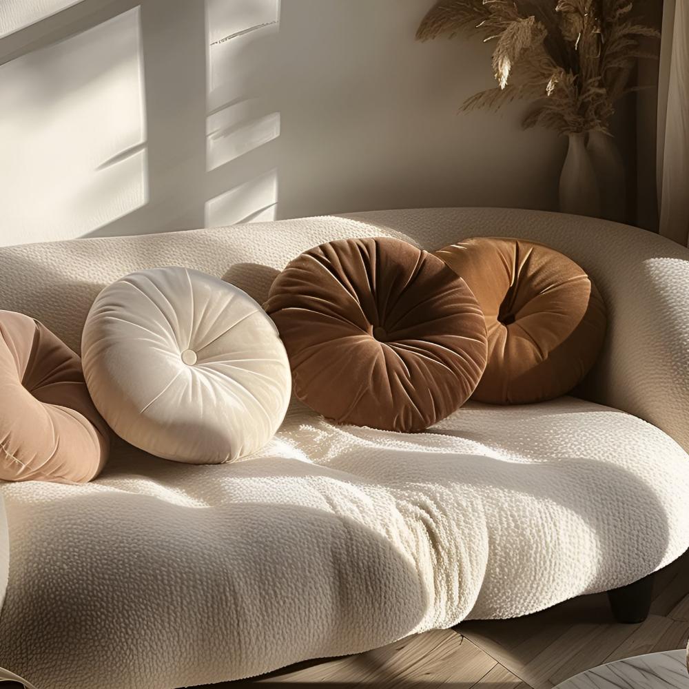 Pumpkin-Shaped Plush Cushion in Vibrant Colors