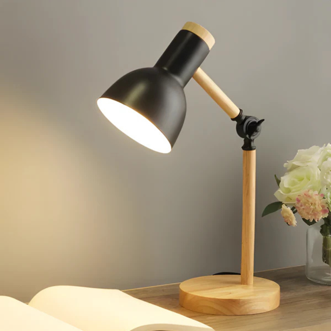 Adjustable Macaron Wood LED Table Lamp