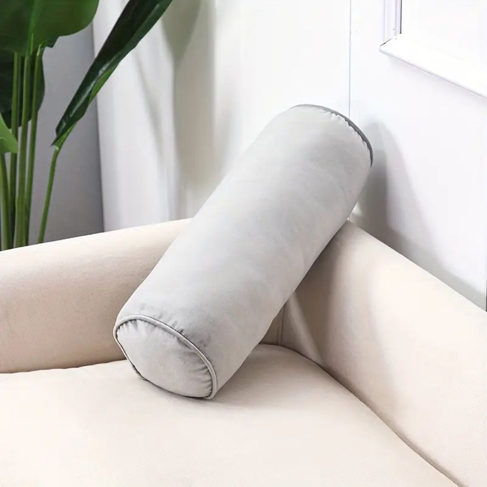 Plush Velvet Ergonomic Bolster Cushion