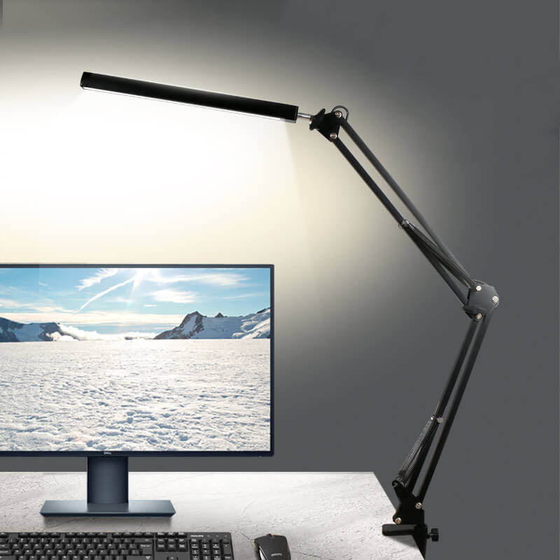 LED Adjustable Clip Desk Lamp with Long Arm and USB Power