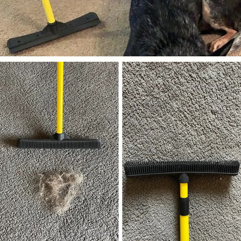 Telescopic Rubber Pet Hair Removal Broom