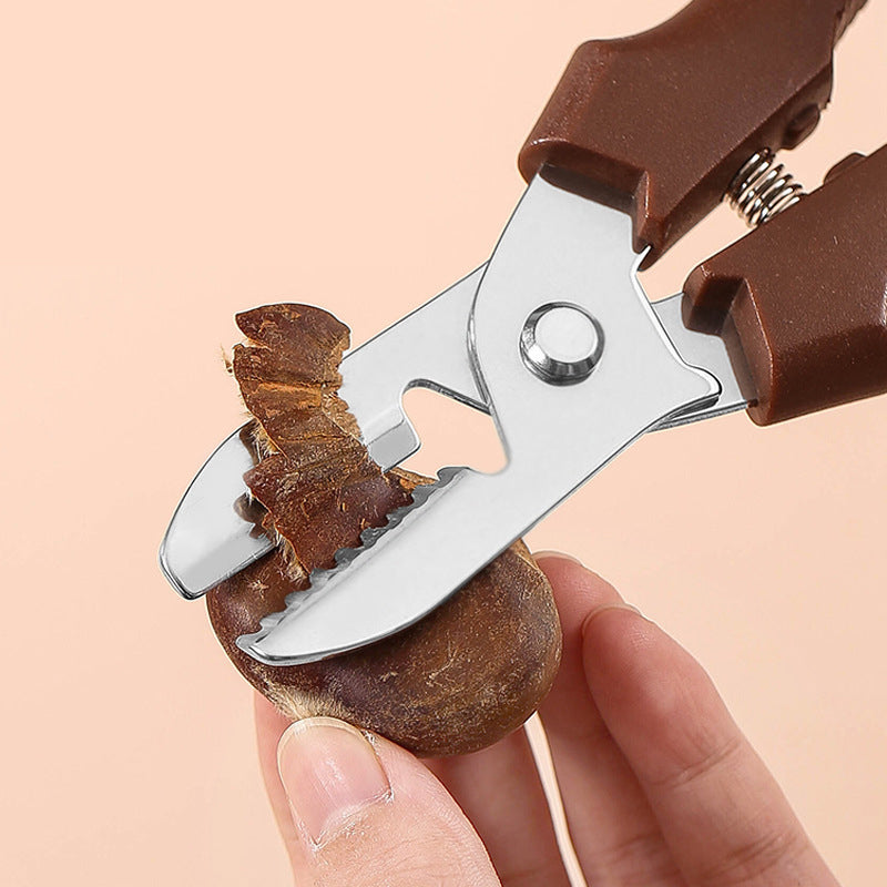 Stainless Steel Chestnut Peeling Tool with Ergonomic Handle