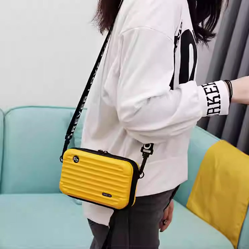 Mini Suitcase Handbag for Women - Waterproof Clutch with Adjustable Strap