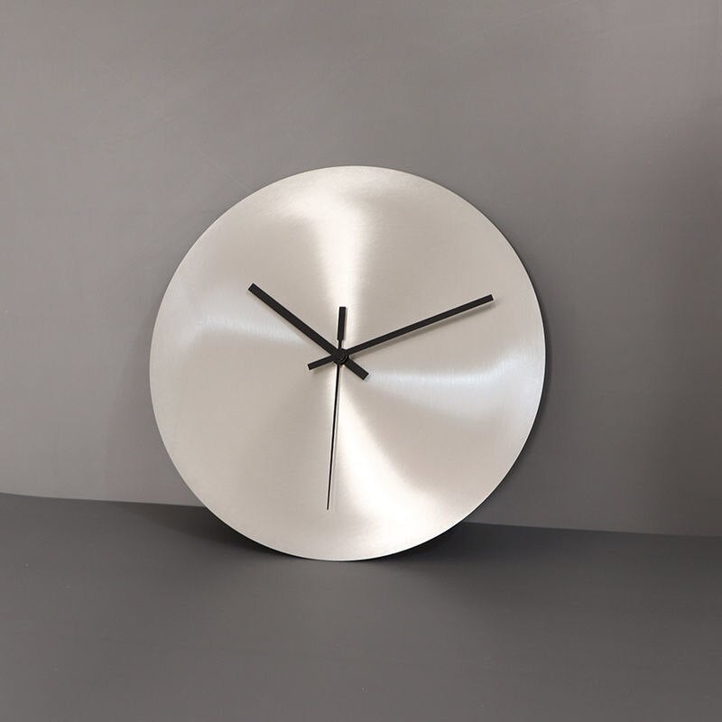 Minimalist Stainless Steel Wall Clock - Silent Quartz Movement