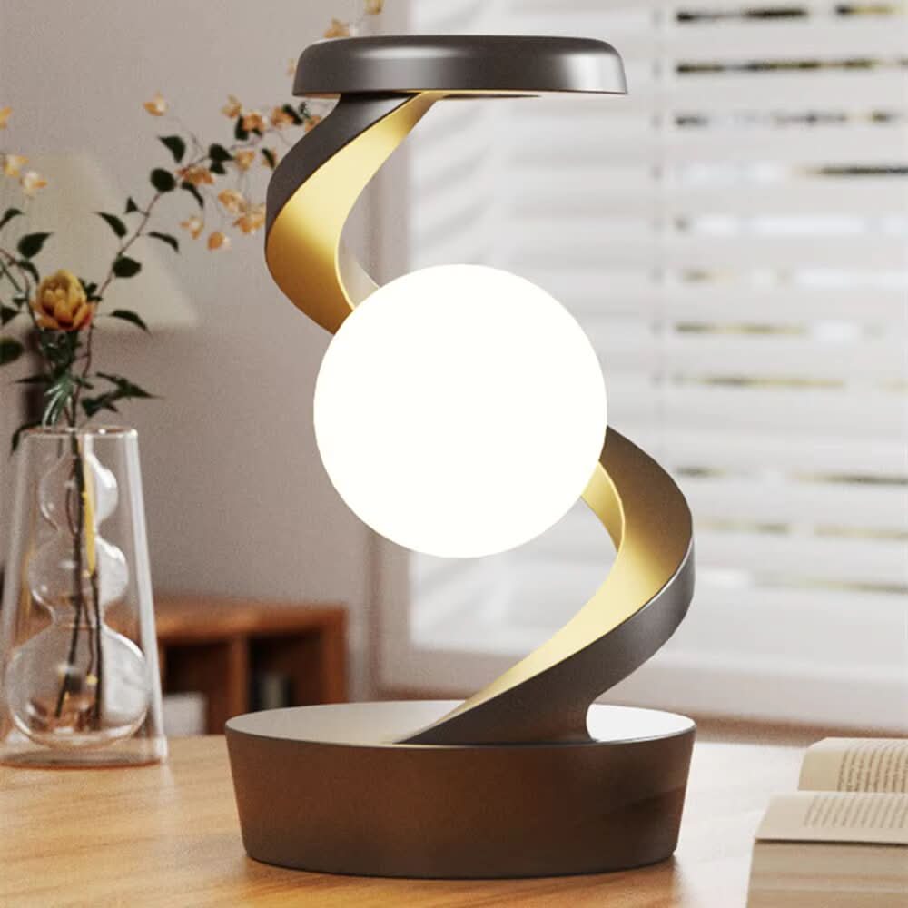 LED Table Lamp with Levitating Light and Wireless Charging