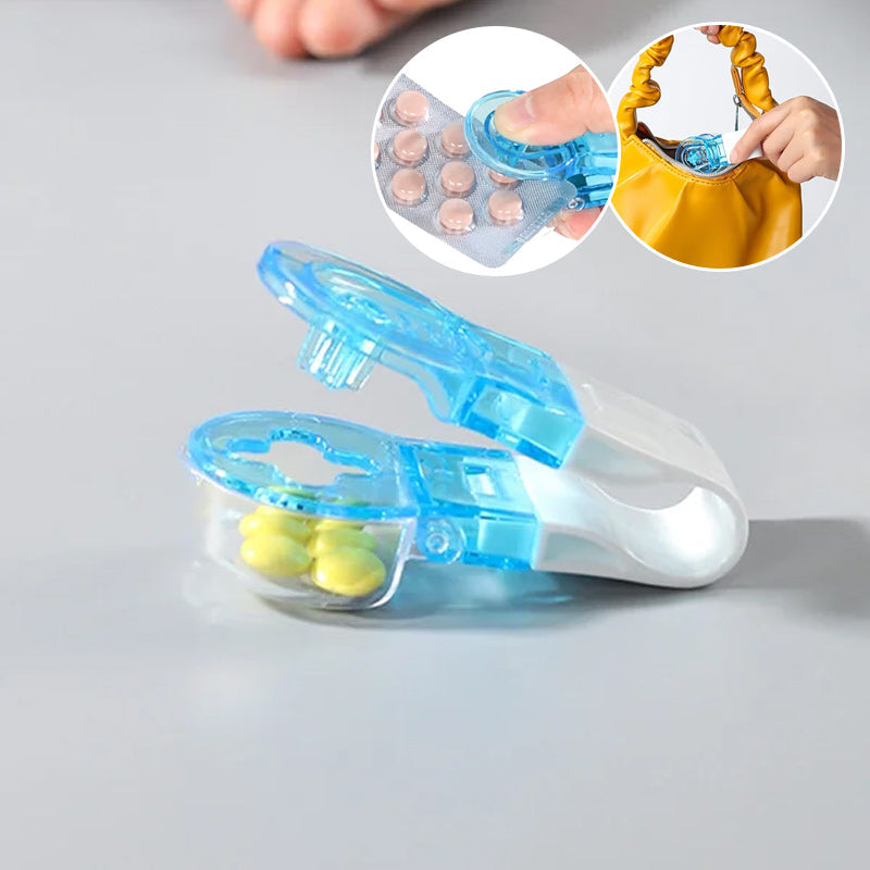 Portable Pill Dispenser with Storage Box for Small Pills