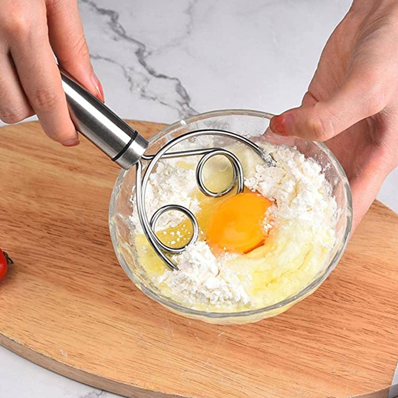 Ergonomic Stainless Steel Dough Whisk for Easy Mixing