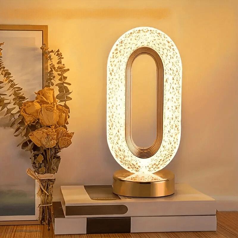 Adjustable Modern Table Lamp with Metal and Glass Design