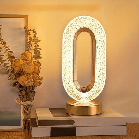 Adjustable Modern Table Lamp with Metal and Glass Design