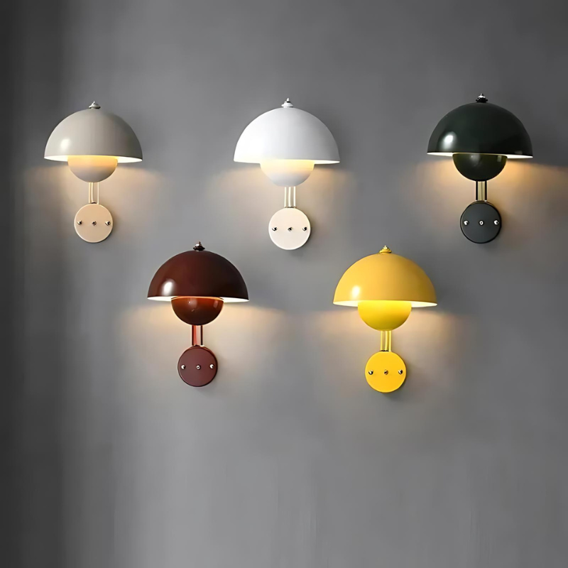 Mushroom-Shaped Metal LED Wall Light