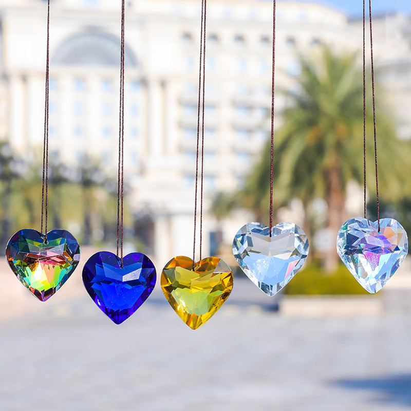 Heart-Shaped K9 Crystal Sun Catcher Prism