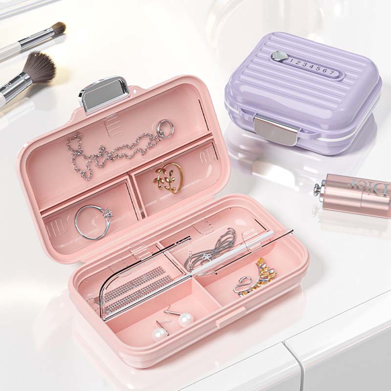Compact Portable Pillbox with Seven Compartments and Triple-Seal Protection