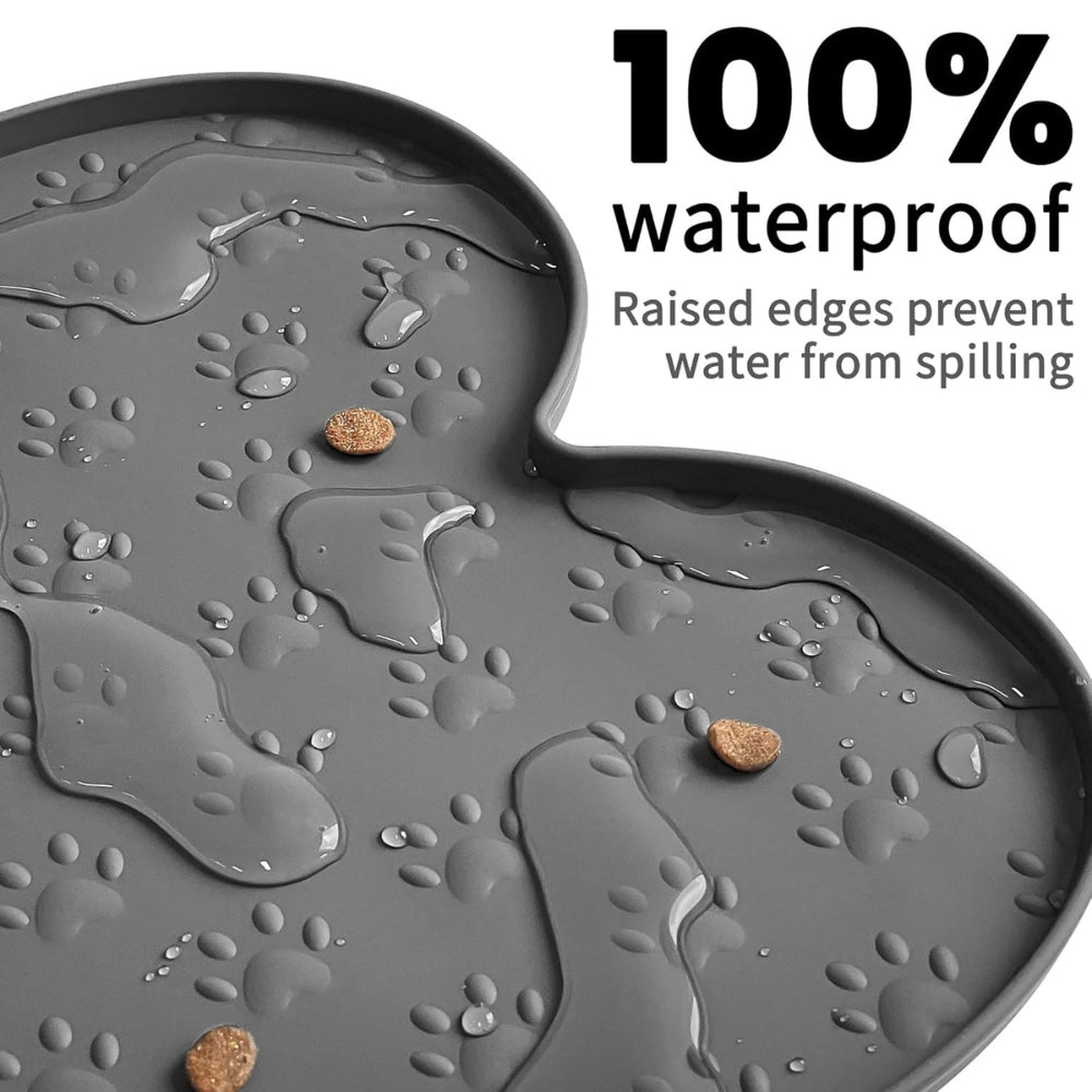 Bone-Shaped Non-Slip Silicone Pet Feeding Mat