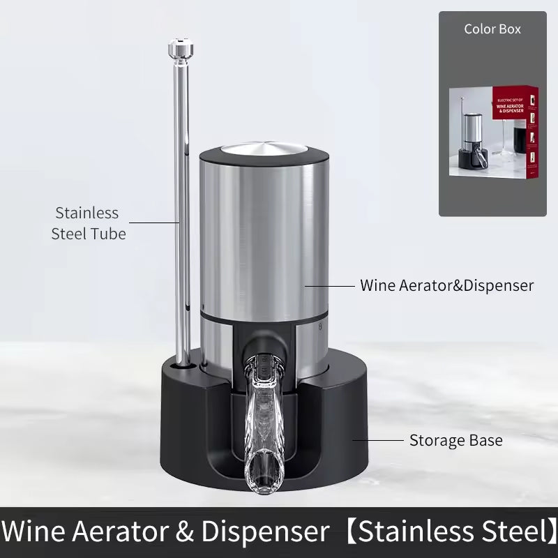 Electric Wine Aerator Pourer with Single-Button Control
