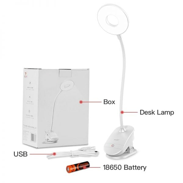 Wireless Clip-On Bedside Lamp with Touch Switch
