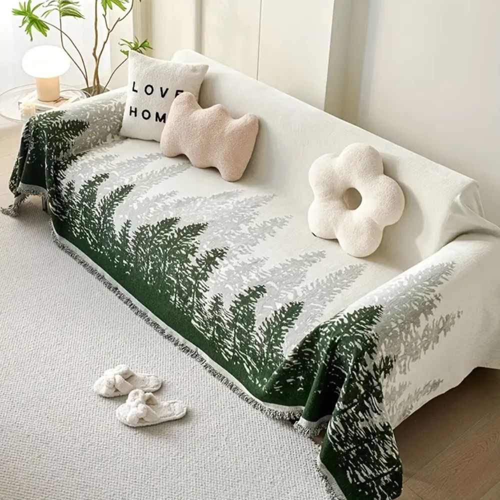 Chenille Forest Glitz Sofa Cover