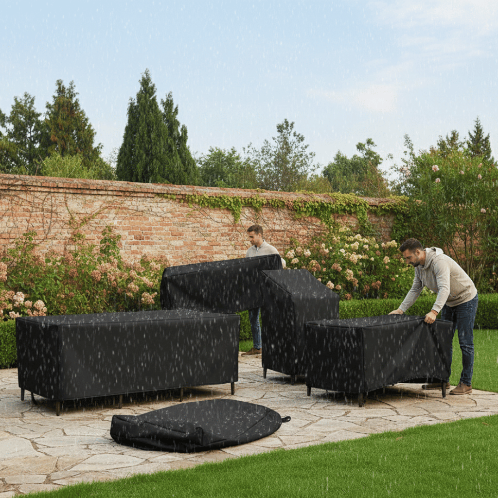 Weather-Resistant Garden Furniture Cover - UV-Resistant Polyester Protection