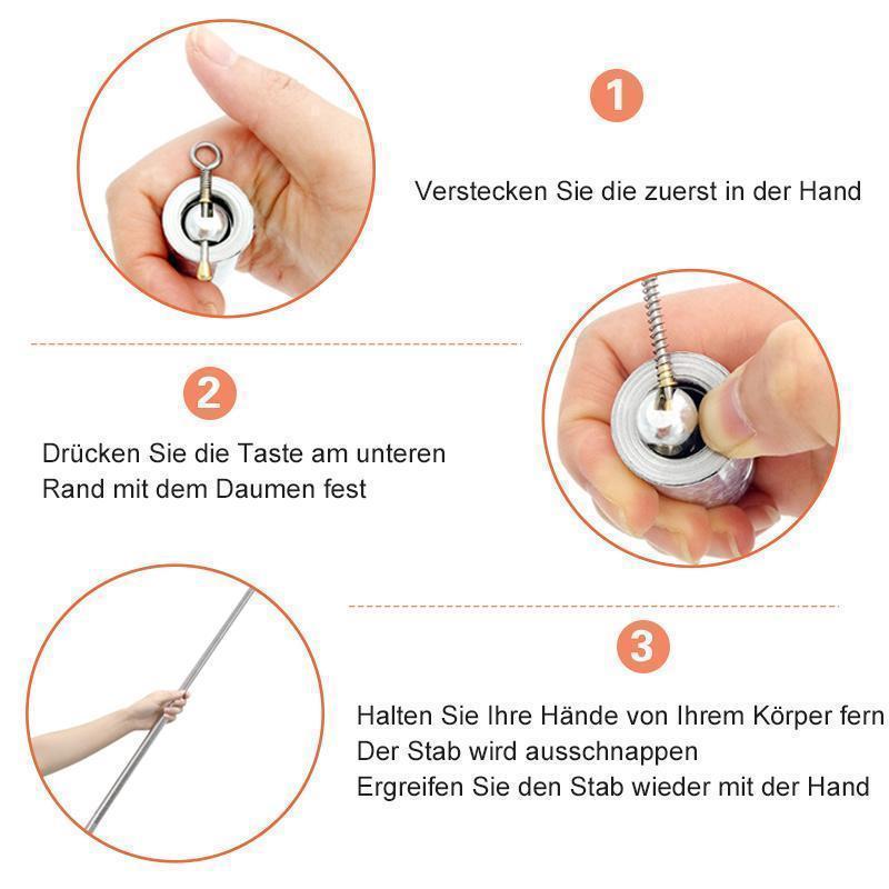Portable Stainless Steel Self-Defense and Magic Rod