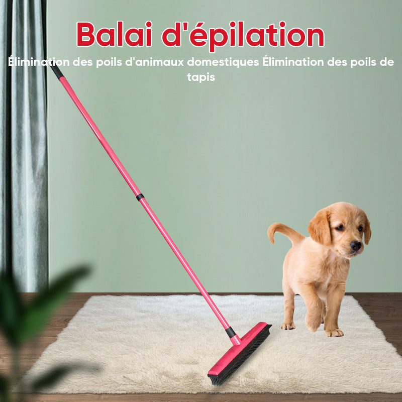Telescopic Rubber Pet Hair Removal Broom