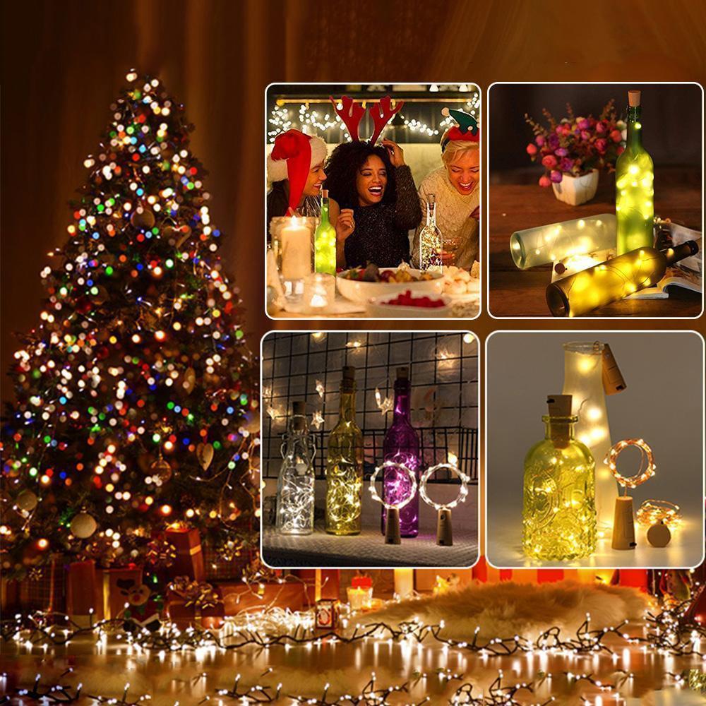 LED Wine Bottle Lights with Copper Wire Night Light - 5/10 PCS