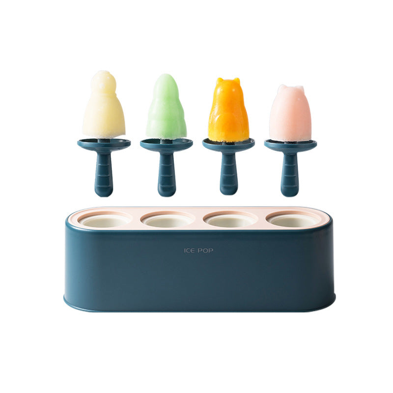 Silicone Ice Cream Popsicle Mold Set with Catch Tray