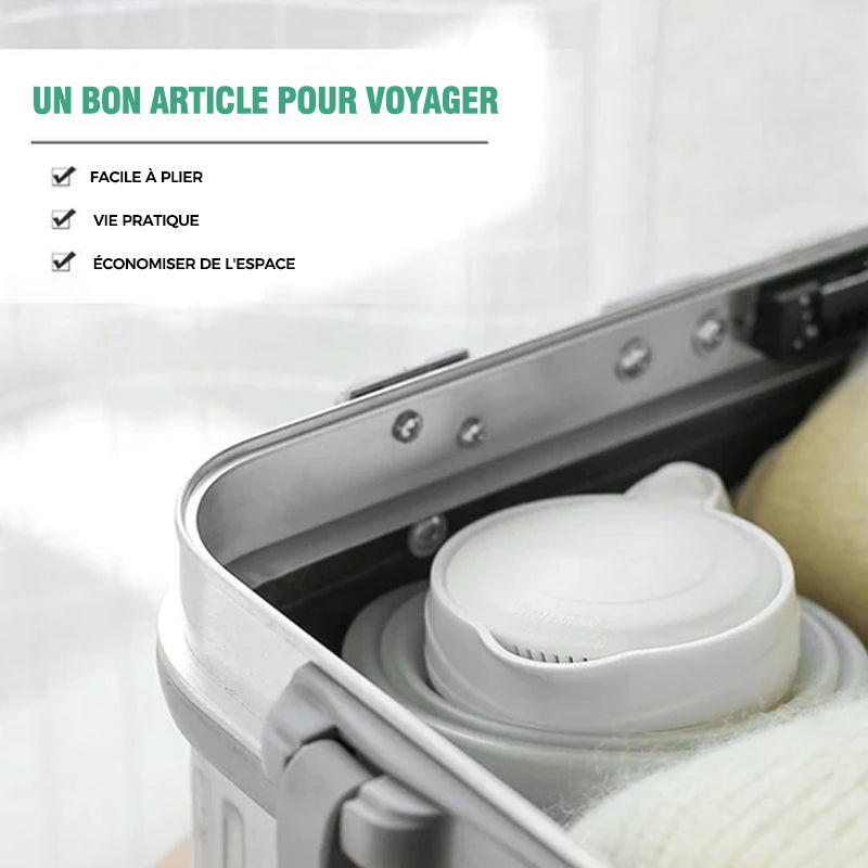 Portable Foldable Silicone Travel Kettle with Universal Plug