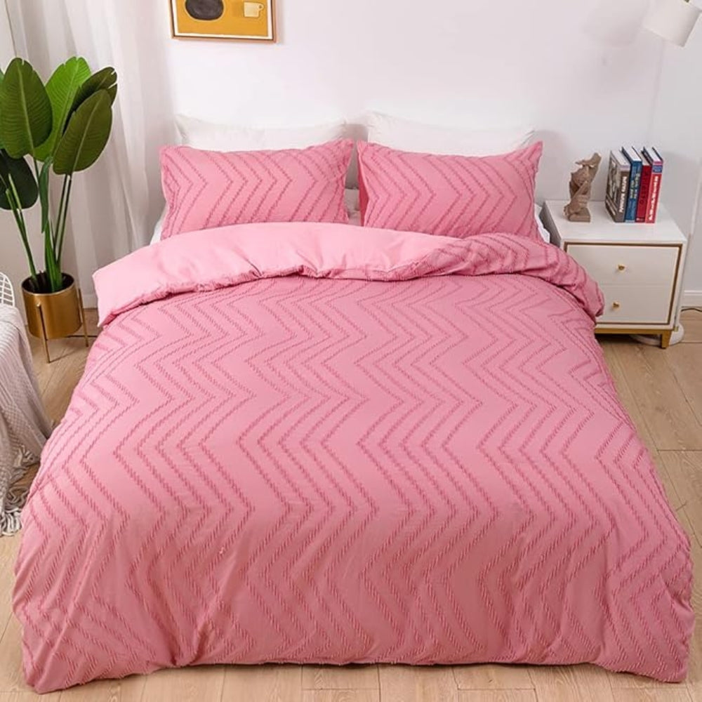 Chevron Microfiber Quilt Cover Set with Pillowcases