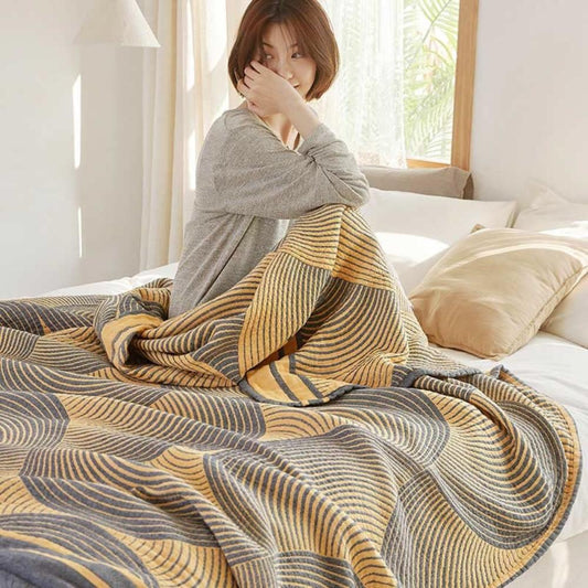 Reversible 4-Layer Muslin Cotton Blanket