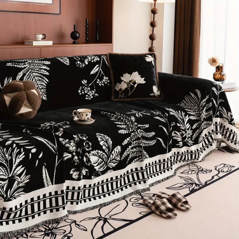 Chenille Floral Sofa Cover for Armchairs and Loveseats