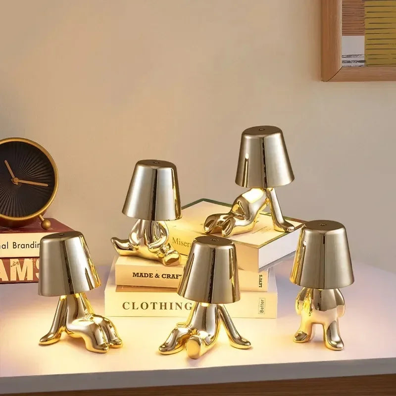 Golden Man Table Lamp - Artistic Industrial Design