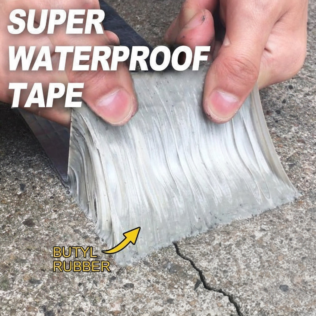 Waterproof Butyl Tape with Aluminum Foil for Cold Weather Sealing, 16.4 ft