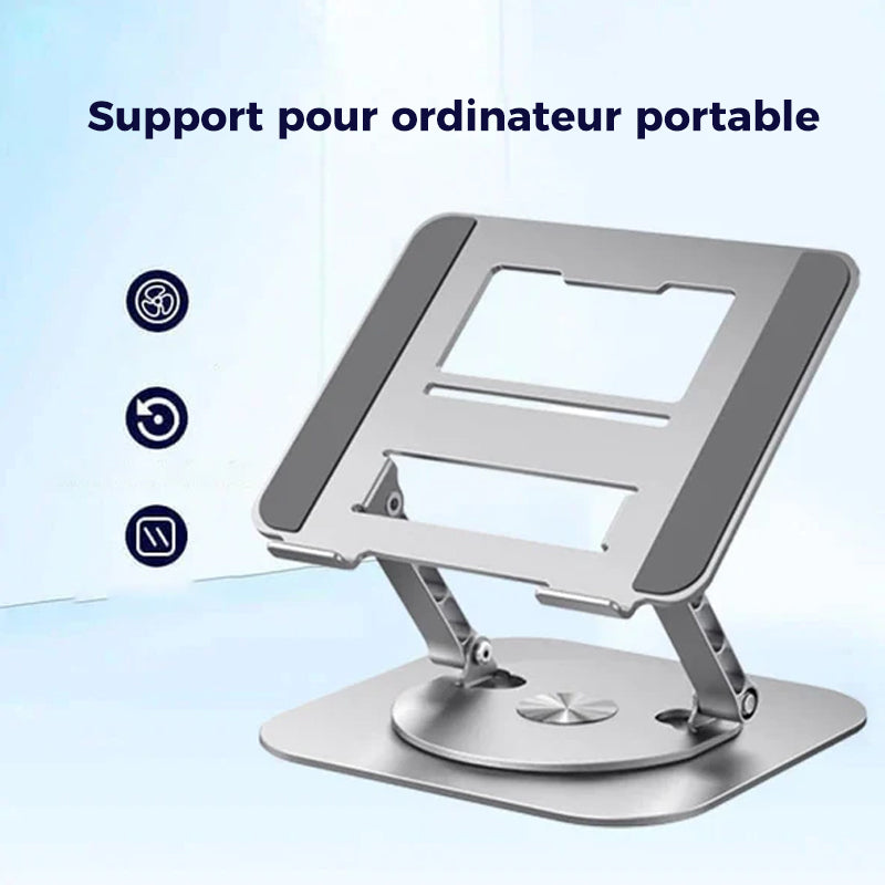 Adjustable Aluminum Laptop Stand with 360° Rotation